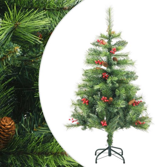 vidaXL Kunstkerstboom Dennenappels en Bessen 150 cm
