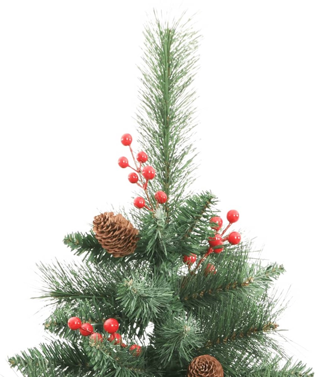 vidaXL Kunstkerstboom Dennenappels en Bessen 210 cm