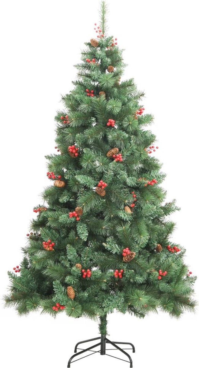 vidaXL Kunstkerstboom Dennenappels en Bessen 240 cm