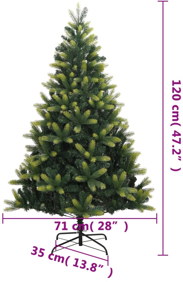 vidaXL Kunstkerstboom Gescharnierd 120 cm