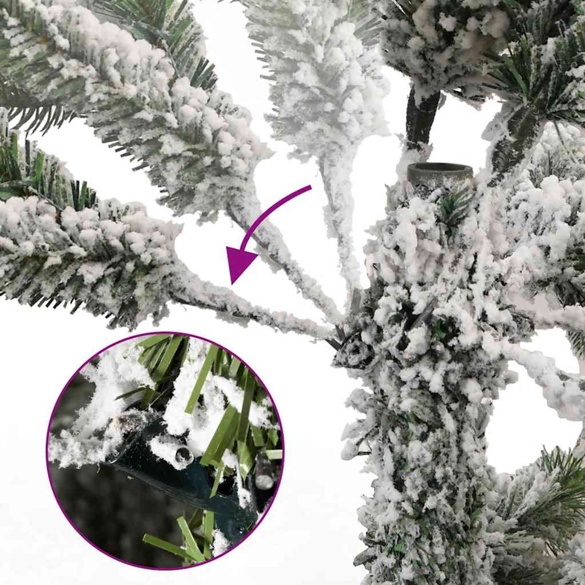 vidaXL Kunstkerstboom Gescharnierd 270 cm 300 LED's