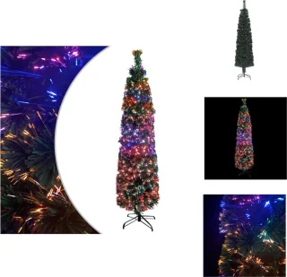 vidaXL Kunstkerstboom Glasvezel 240 cm Smal Met Standaard
