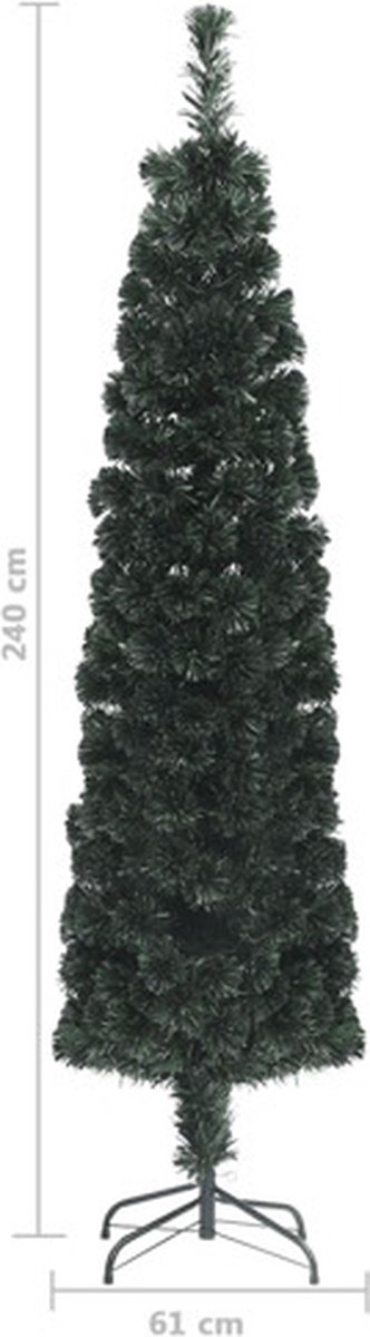 vidaXL Kunstkerstboom Glasvezel 240 cm Smal Met Standaard