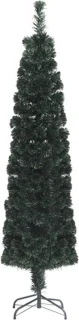 vidaXL Kunstkerstboom Glasvezel 240 cm Smal Met Standaard