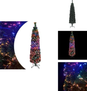 vidaXL Kunstkerstboom Glasvezel 240 cm Smal Met Standaard