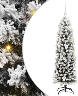 vidaXL kunstkerstboom groen 150 cm PVC en staal en kunststof