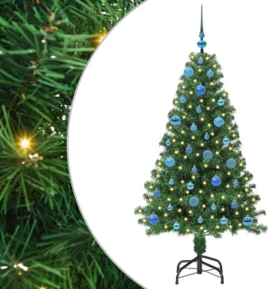 vidaXL Kunstkerstboom groen 150 cm PVC staal kunststof