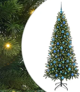 vidaXL Kunstkerstboom groen 180 cm PE en PVC