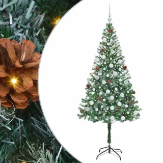 vidaXL Kunstkerstboom groen 180 cm PVC en staal