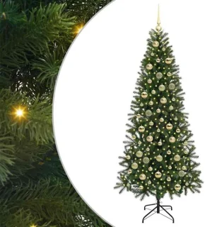 vidaXL kunstkerstboom groen 210 cm PE en PVC