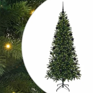 vidaXL kunstkerstboom groen 210 cm PE en PVC