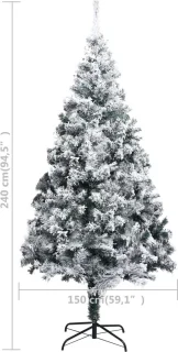 vidaXL Kunstkerstboom Groen 240 cm