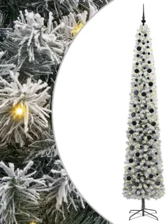 vidaXL kunstkerstboom groen 270 cm van pvc, staal en kunststof