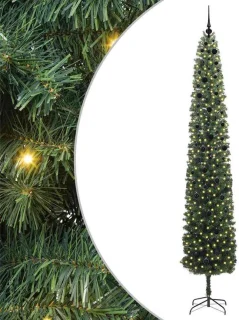 vidaXL kunstkerstboom groen 300 cm van pvc, staal en kunststof
