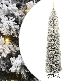 vidaXL Kunstkerstboom groen en wit 240 cm