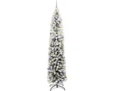 vidaXL kunstkerstboom, groen en wit, 240 cm