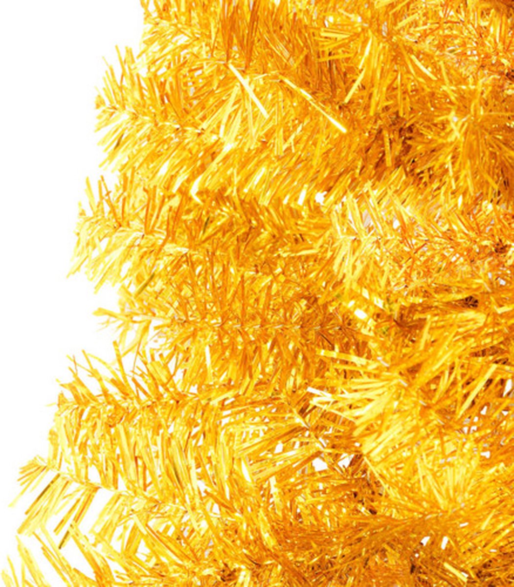 vidaXL Kunstkerstboom Half 120 cm Goud