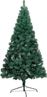vidaXL Kunstkerstboom Half 120 cm Groen