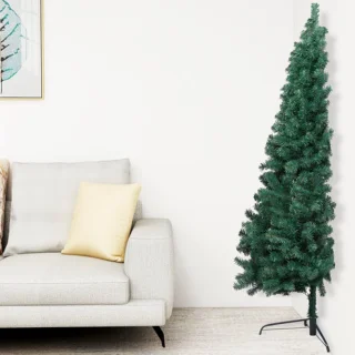 vidaXL Kunstkerstboom Half 120 cm Groen