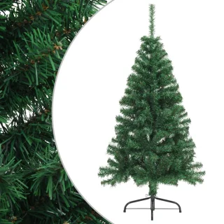 vidaXL Kunstkerstboom half 120 cm PVC groen