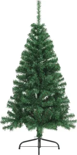 vidaXL Kunstkerstboom half 120 cm PVC groen