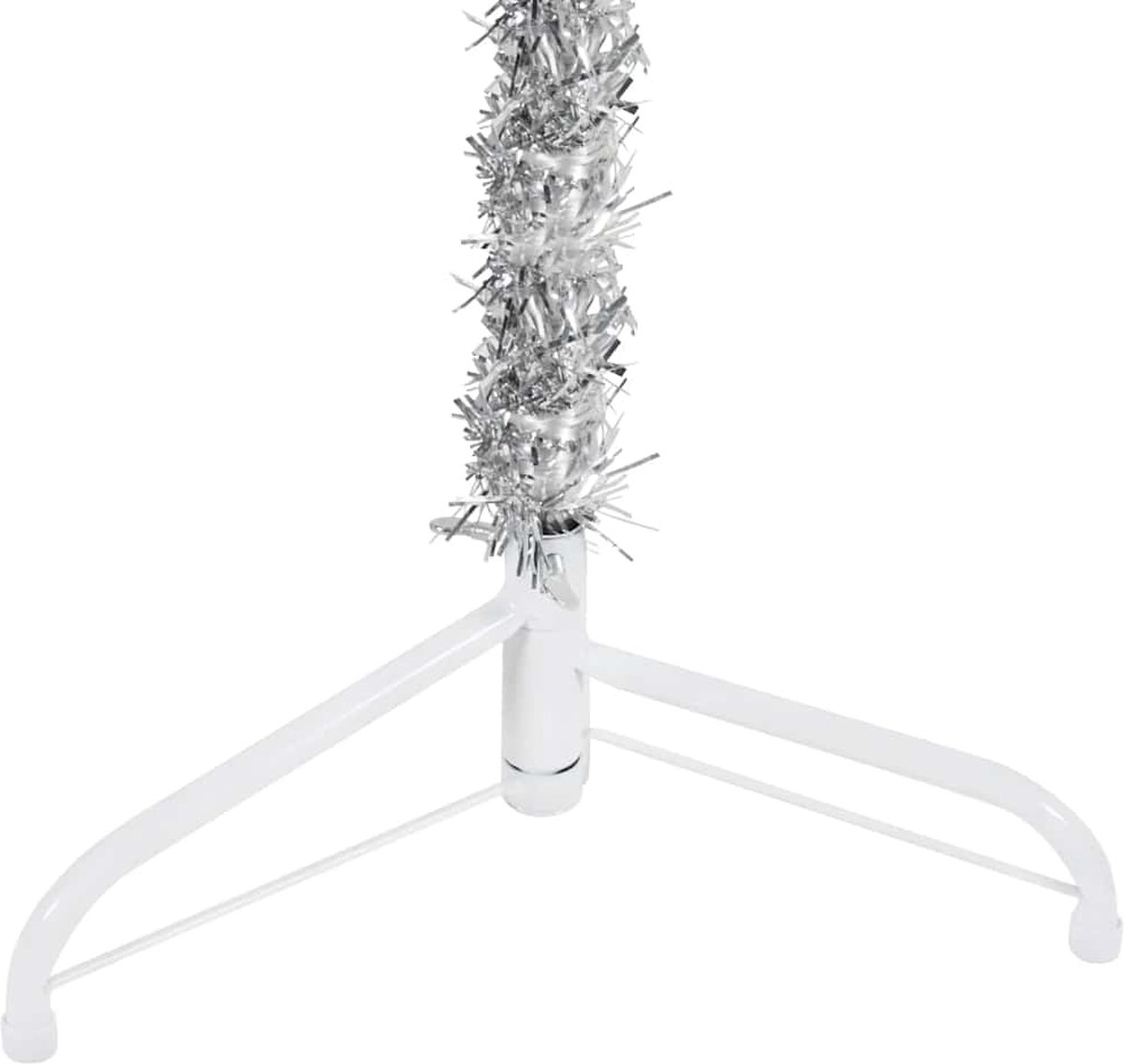 vidaXL Kunstkerstboom Half 120 cm Zilverkleurig