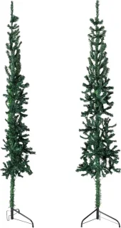 vidaXL Kunstkerstboom half 150 cm groen