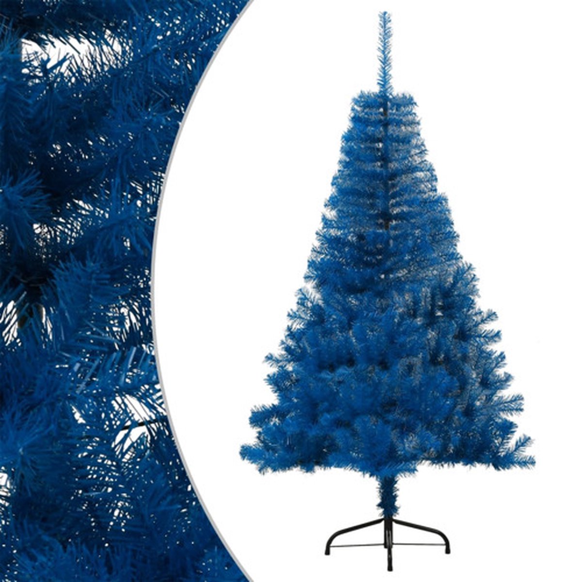 vidaXL Kunstkerstboom half 150 cm PVC blauw