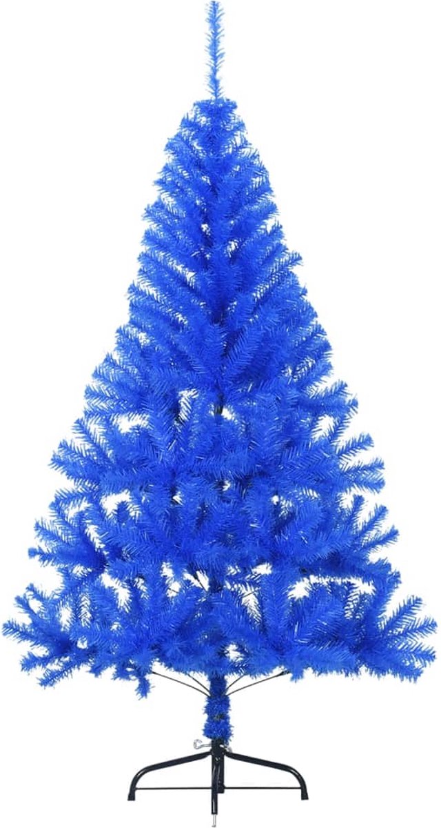 vidaXL Kunstkerstboom half 150 cm PVC blauw