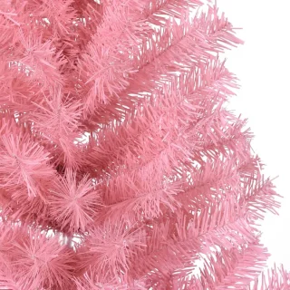 vidaXL Kunstkerstboom half 150 cm roze PVC met standaard