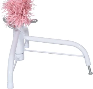 vidaXL Kunstkerstboom half 150 cm roze PVC met standaard