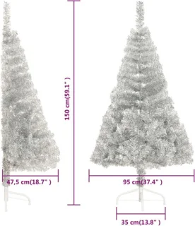 vidaXL Kunstkerstboom half 150 cm