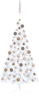 vidaXL Kunstkerstboom half 150 cm wit