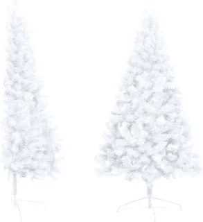 vidaXL Kunstkerstboom half 150 cm wit