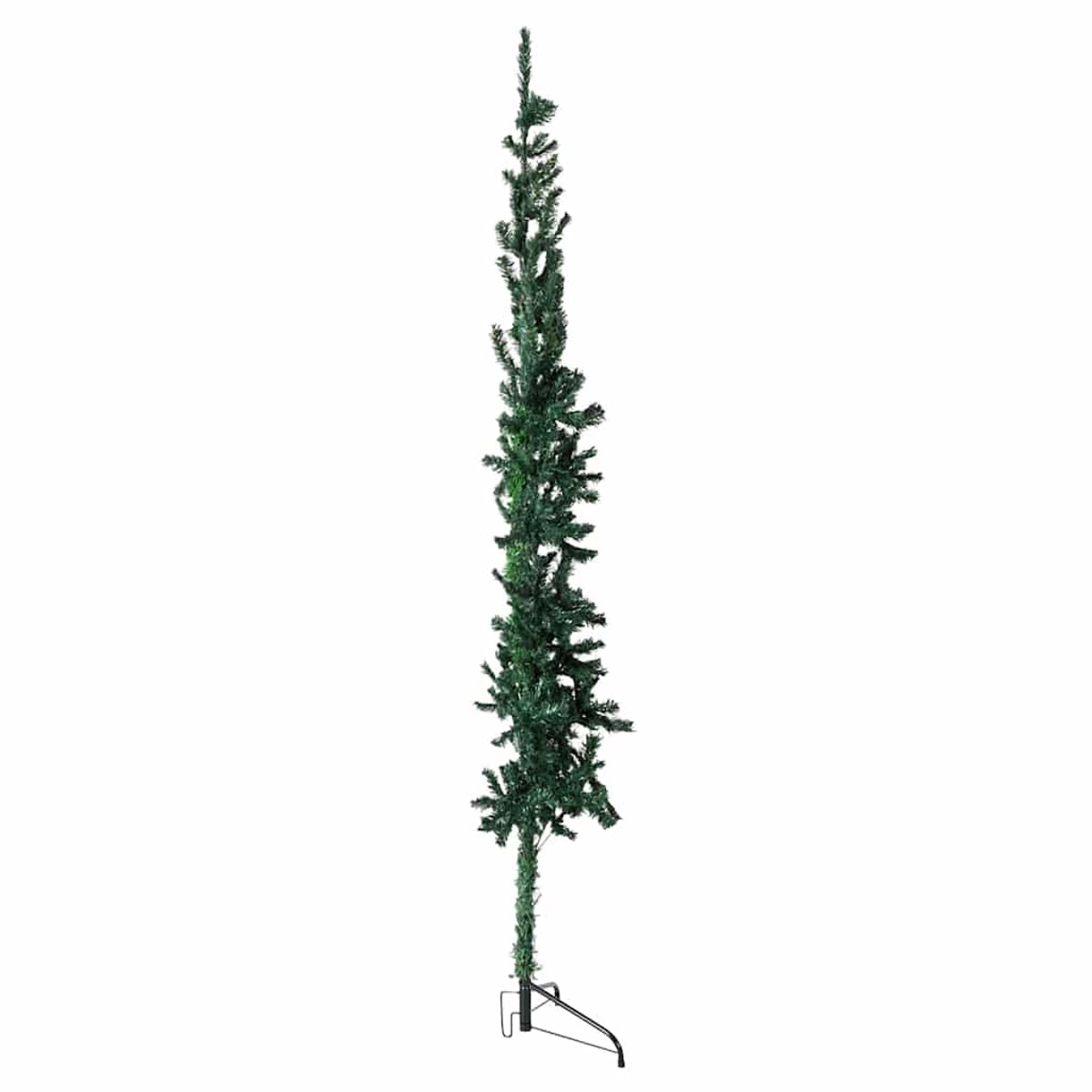 vidaXL Kunstkerstboom Half 180 cm Groen Met Standaard