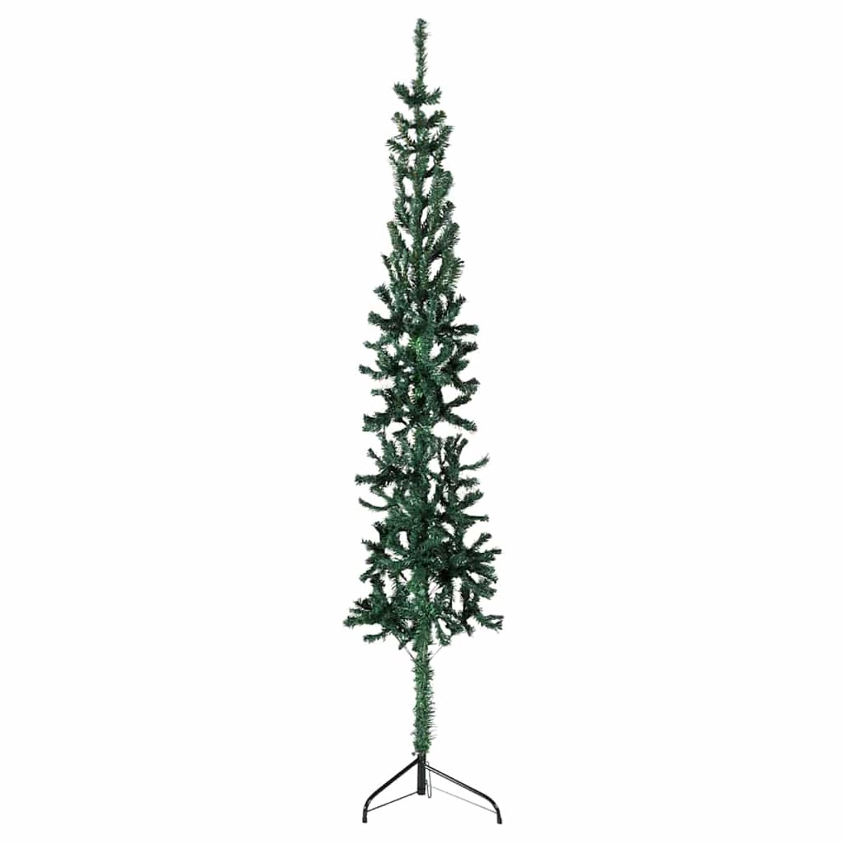 vidaXL Kunstkerstboom Half 180 cm Groen Met Standaard