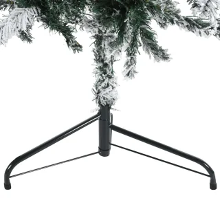 vidaXL Kunstkerstboom half 180 cm met sneeuw smal