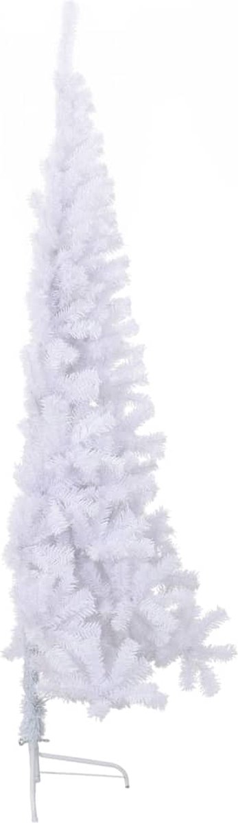 vidaXL Kunstkerstboom half 180 cm wit PVC met standaard