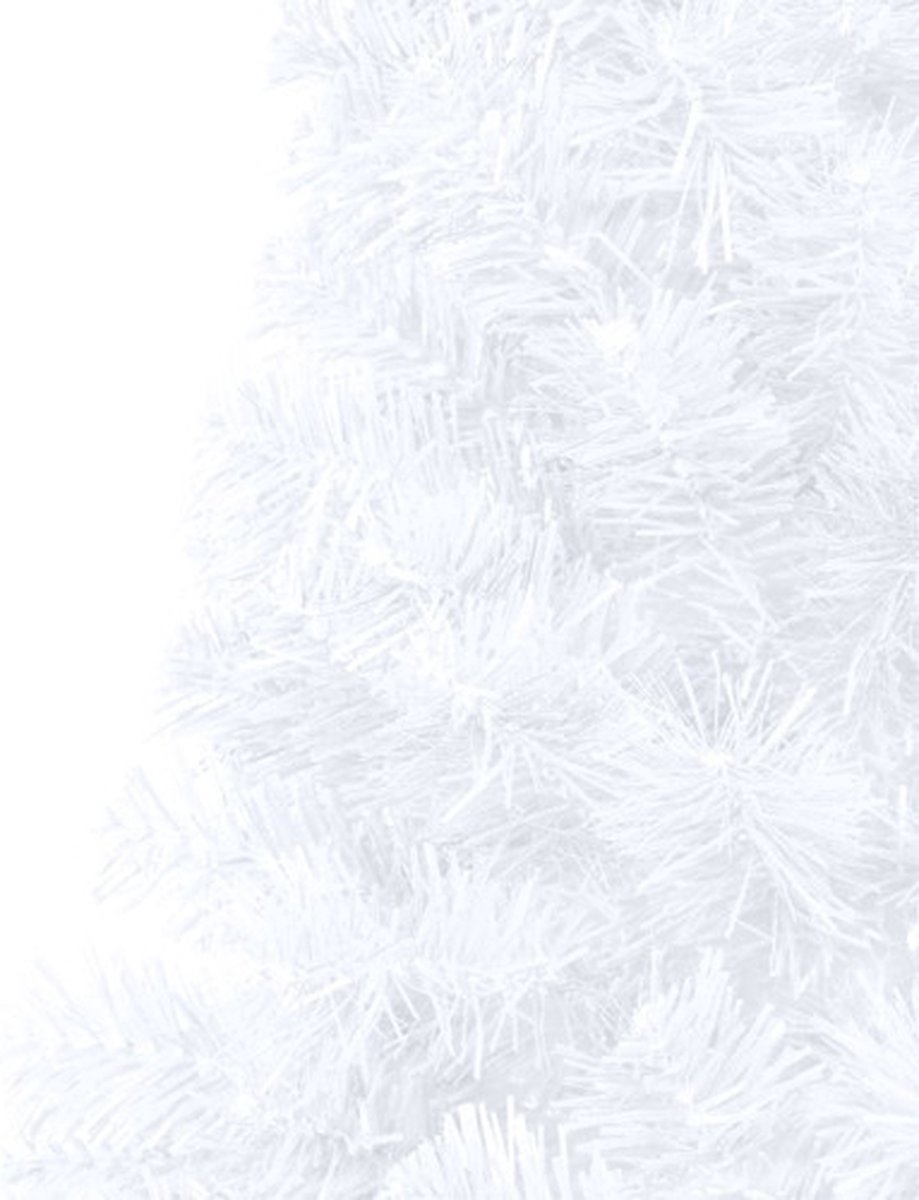 vidaXL Kunstkerstboom half 180 cm wit PVC met standaard