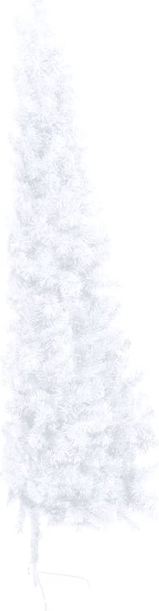 vidaXL Kunstkerstboom half 180 cm wit PVC met standaard
