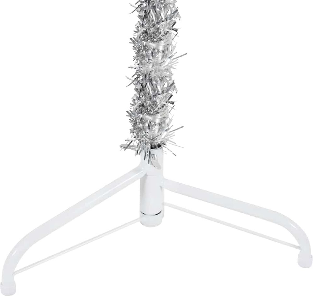 vidaXL Kunstkerstboom Half 180 cm Zilverkleurig