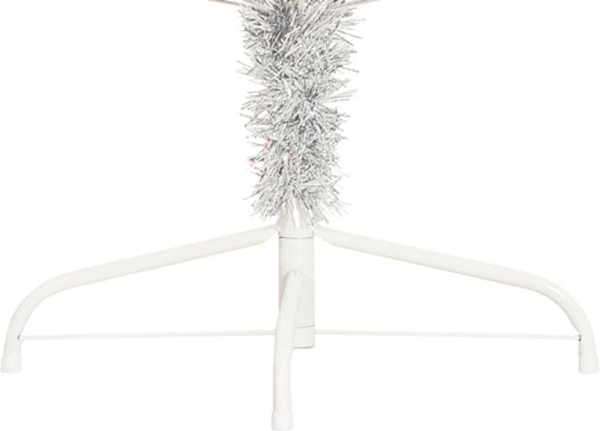 vidaXL Kunstkerstboom half 180 cm zilverkleurig PET