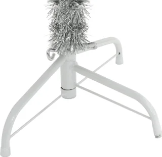 vidaXL Kunstkerstboom half 180 cm zilverkleurig PET