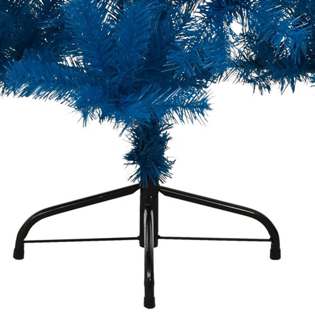 vidaXL Kunstkerstboom Half 210 cm Blauw PVC