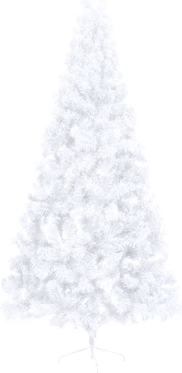 vidaXL Kunstkerstboom half 210 cm groen PVC met standaard