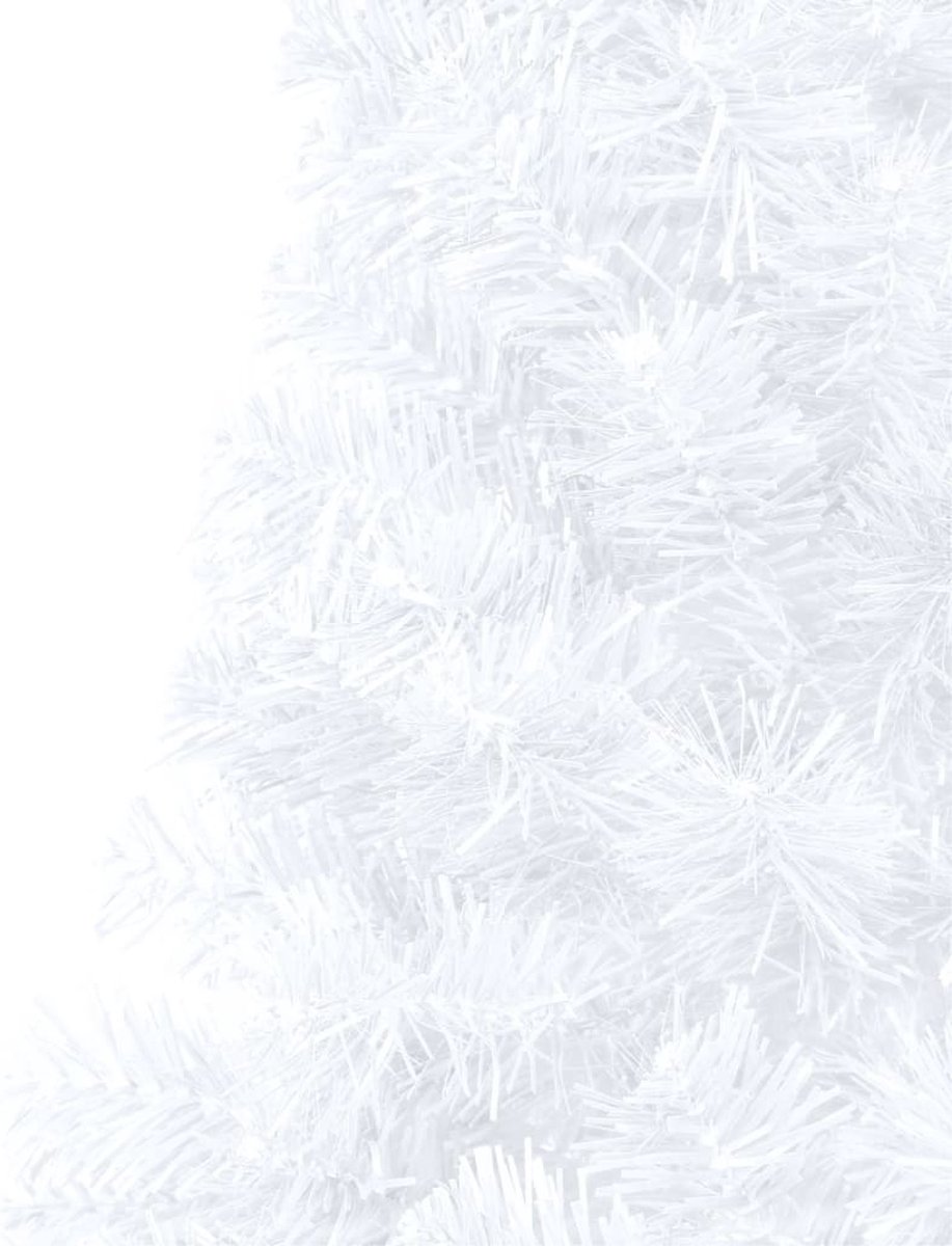 vidaXL Kunstkerstboom half 210 cm groen PVC met standaard