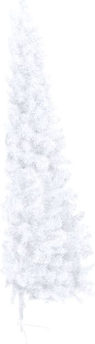 vidaXL Kunstkerstboom half 210 cm groen PVC met standaard