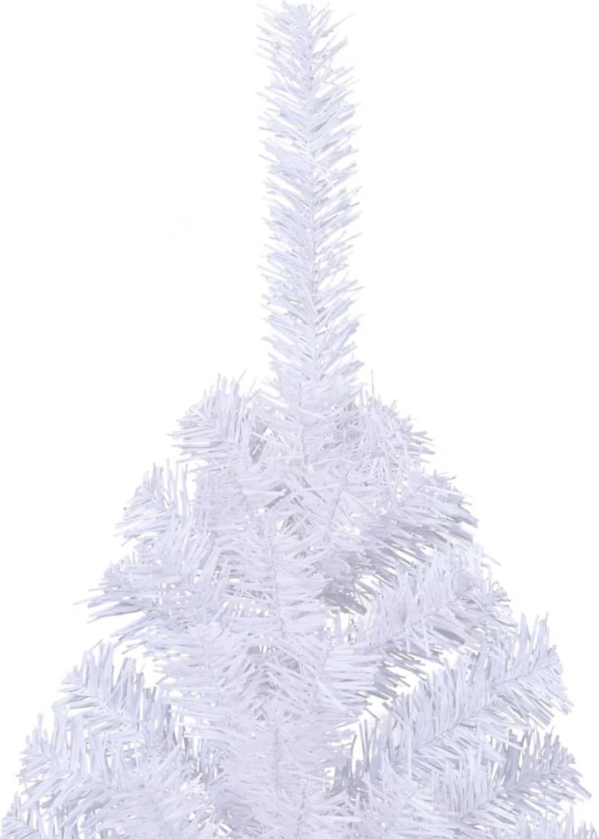 vidaXL Kunstkerstboom half 210 cm groen PVC met standaard