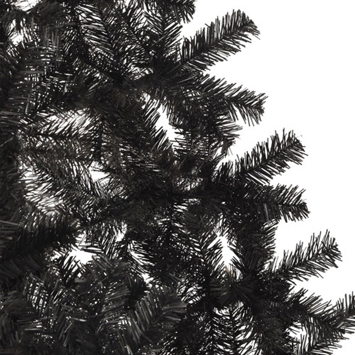 vidaXL Kunstkerstboom Half 210 cm PVC Zwart