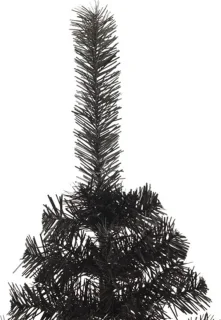 vidaXL Kunstkerstboom Half 210 cm PVC Zwart